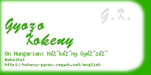 gyozo kokeny business card